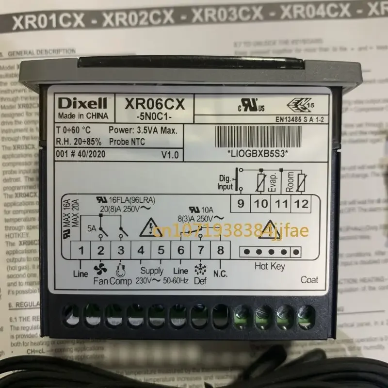 Control De Temperatura Dedicado Para Refrigerador, Congelador, DIXELL, XR06CX-5N0C1, CR06CX-4N1F1