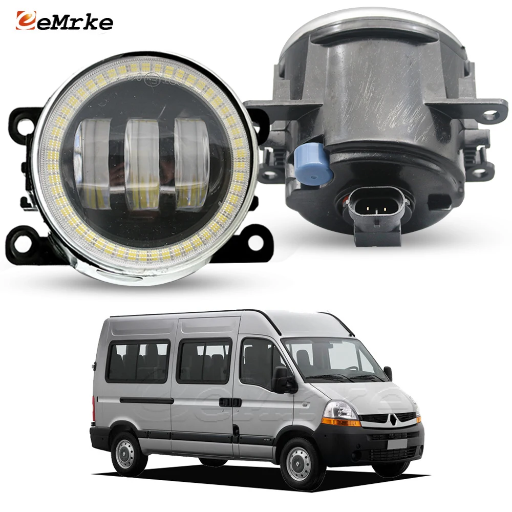 OEM Style Halogen, LED Fog Lights W/ Angel Eye DRL Daylight For Renault Master Mascott / Opel Vauxhall Movano / Nissan Interstar