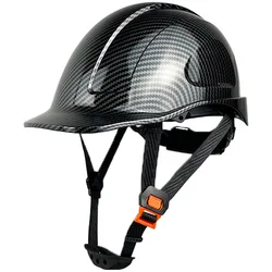 Carbon Fiber Color Work Safety Helmet With Reflectors ABS Industrial Head Protection Construction Hard Hat CE EN397 Standard