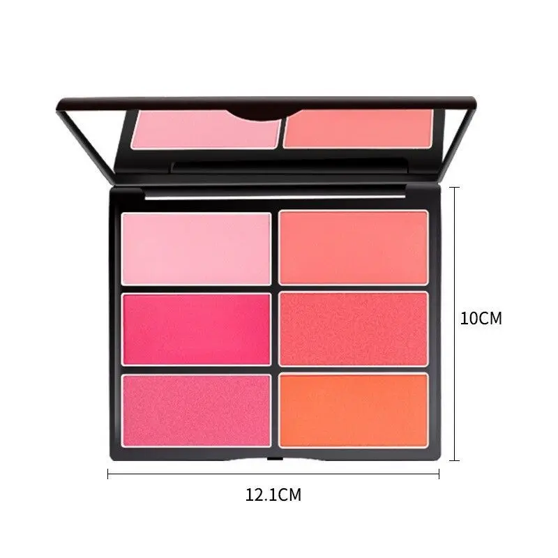 Carmela Multi-Color Palette Set, Affordable Pink-Orange Blush Eyeshadow, Long-Lasting Stage Makeup, Portable And Natural For