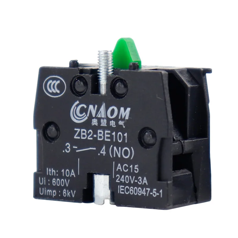 5/10pcs XB2 ZB2-BE101C Button Accessory 10A Block Push Button Switch Joystick Switch NC ZB-BE102C NO ZB2BE102C ZB2BE101C 10A