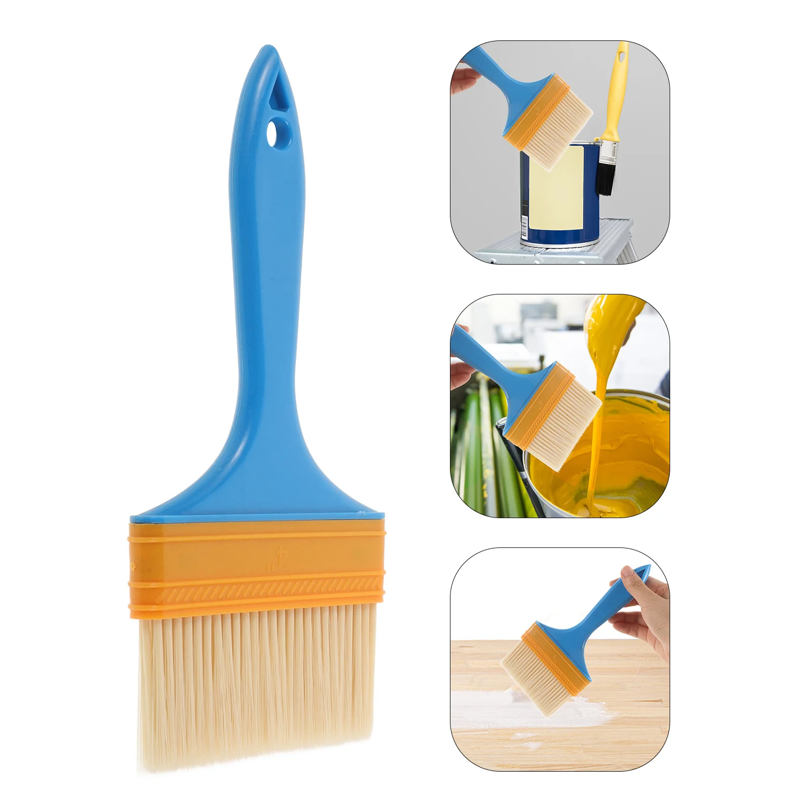 فرشاة بمقبض بلاستيكي، فرشاة طلاء للجدران، فرشاة زاوية الحائط لأداة الرسم بشعيرات الشمع والأثاث