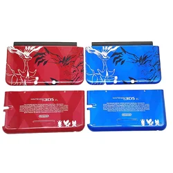 Reemplazo Original nuevo para consola de juegos 3DSXL LL, cubierta trasera superior para 3DSXL LL, placa frontal trasera, carcasa, carcasa, rojo y azul