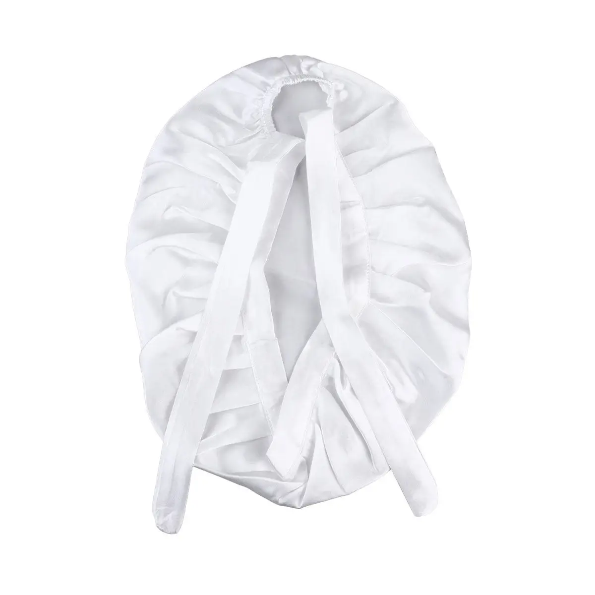 

1Pcs Silk Sleeping Cap Adjustable Hair Protection Hat White for Women Sleeping Makeup Wash Face Night Use