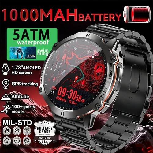 2025 Original TANK T3 Ultra GPS reloj inteligente 5ATM impermeable Smartwatch HD AMOLED 1000mAh Fitness t-rex 3 relojes electrónicos hombres