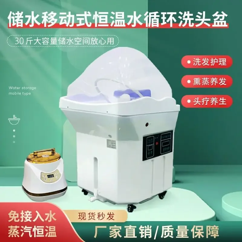 Head Therapy Bed Mobile Head Basin Free of Water Beauty Salon Ear Cleaning Special Intelligent Constant Temperature Fumigation