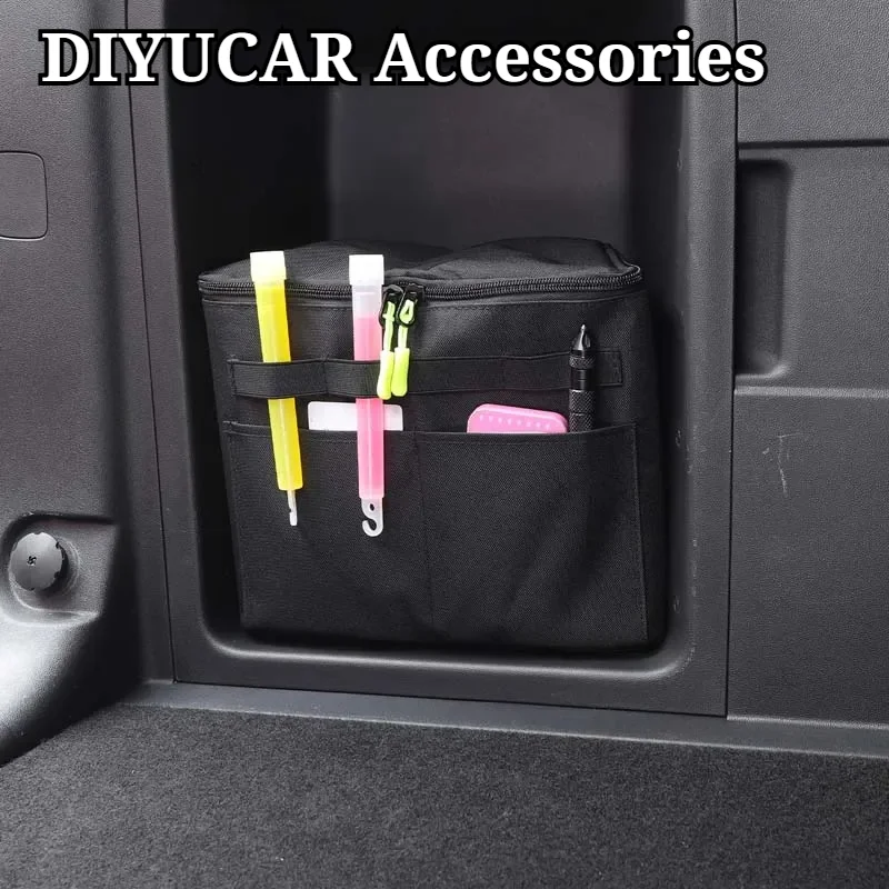 

For Changan Deepal G318 2024-2026 Oxford Cloth Car Trunk Storage Bag Cargo Tools Tidying Package Interior Accessories(Left Side)