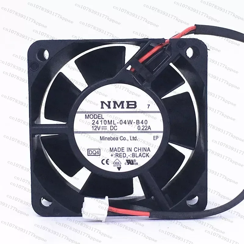 1PCS for NMB 2410ML-04W-B40 B49 6025 6CM 12V 0.22A Two-wire Double Ball Bearing Cooling Fan