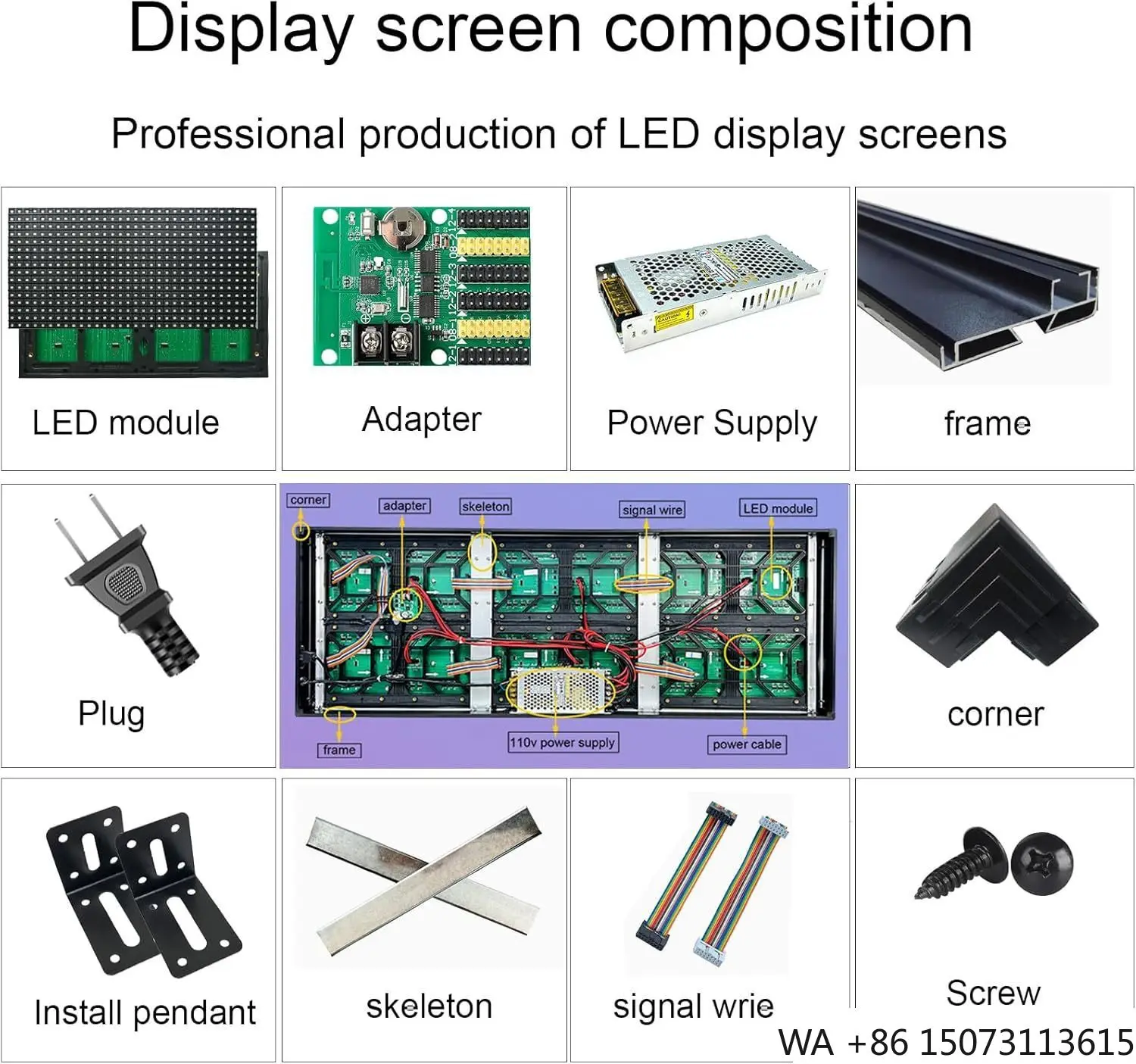 Ultradun LED-raamreclamescherm - Programmeerbaar elektronisch bord voor winkelcentrumboxen
