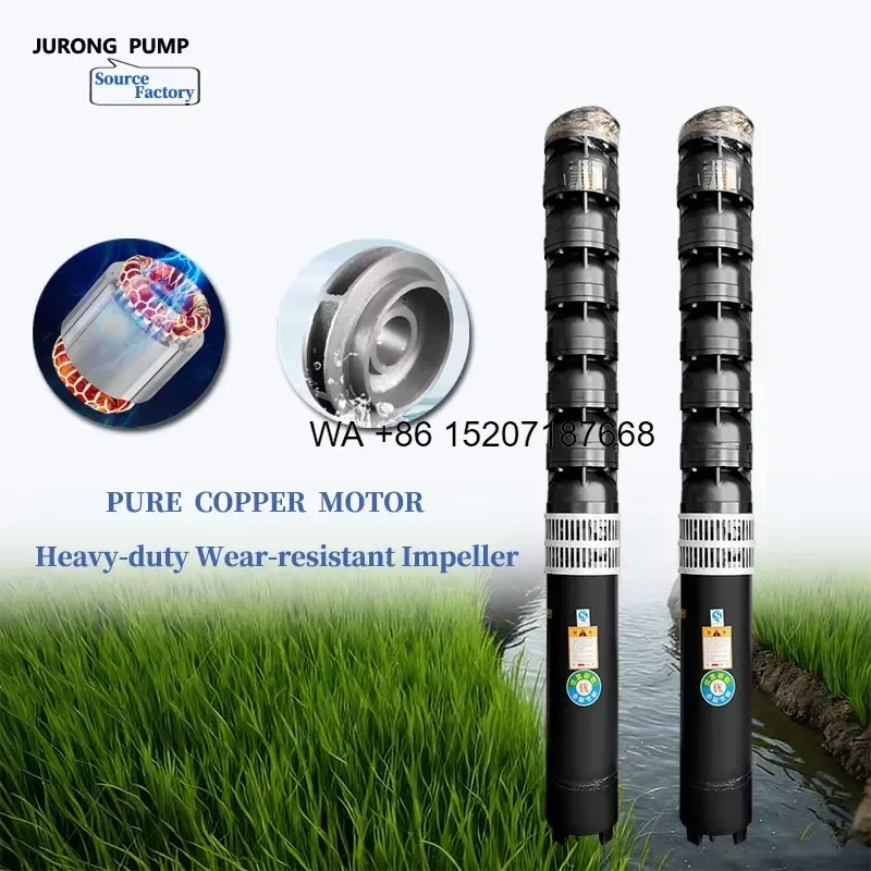 Wmwmnu Submersible Deep Well Centrifugal Pump 400m High Pressure Multistage Three Phase Motor for Irrigation Agriculture