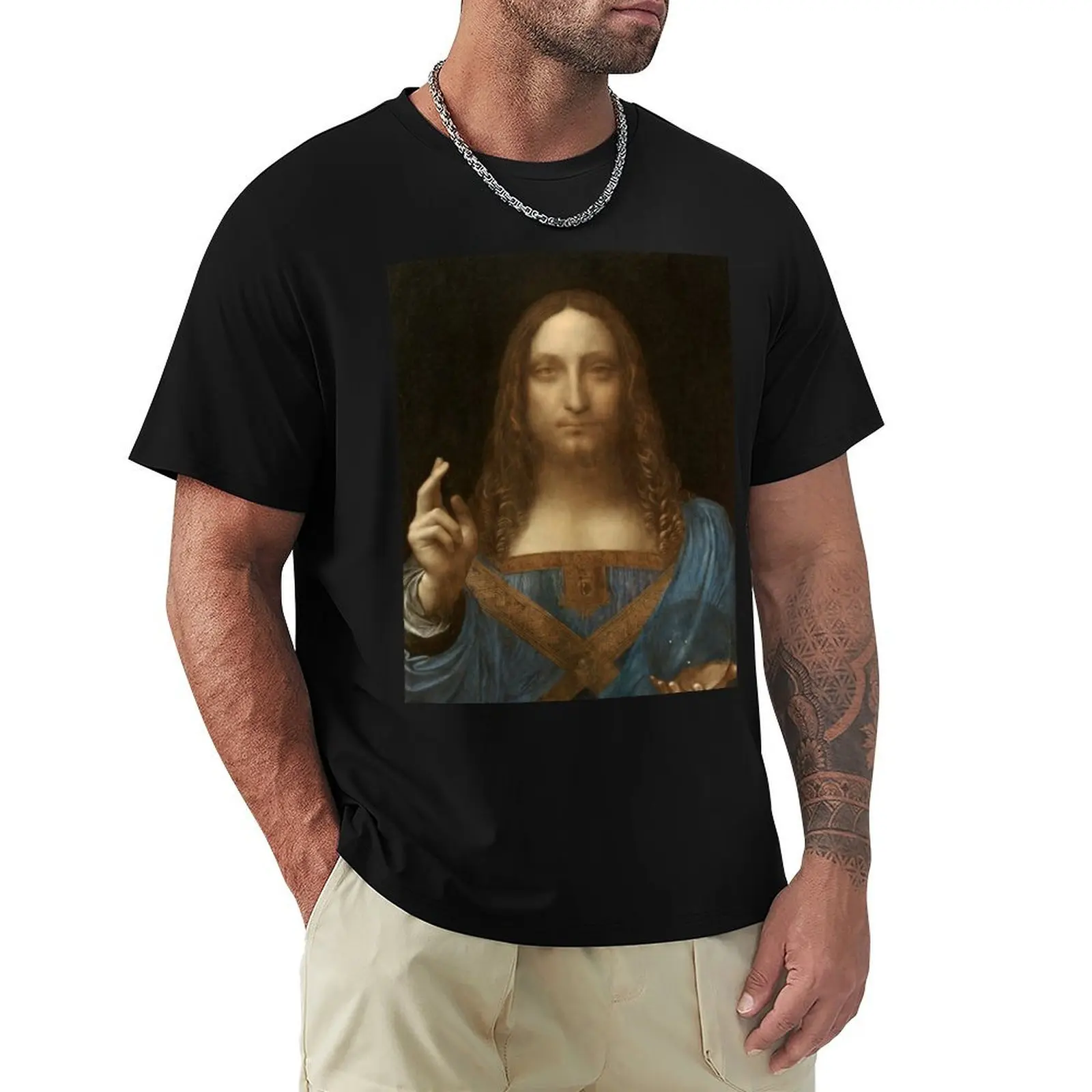 T-shirt Salvator Mundi de Leonardo Da Vinci, t-shirt léger à manches courtes pour athlètes