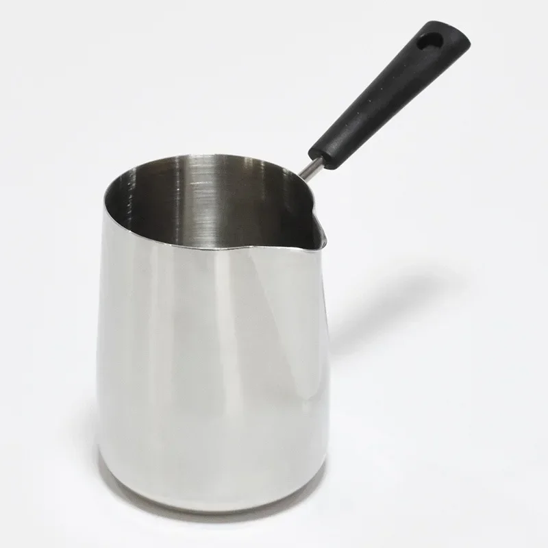 304 Stainless Steel Hot Milk Cup Single Handle V-shaped Mouth Milk Cup Restaurant Daily Flower Coffee Cup Coffee Pot Espresso