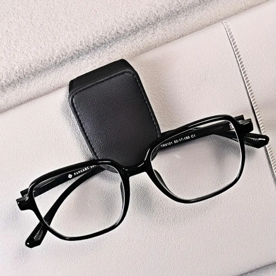 Multifunktionaler Auto-Brillenclip, universeller Sonnenblendenclip, magnetischer PU-Leder-Sonnenbrillenclip, Karten- und Geldschein-Sortier- und Aufbewahrungsclip.