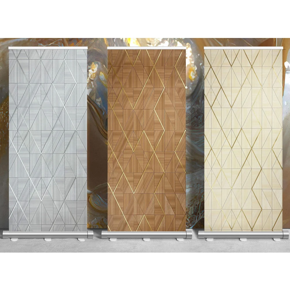 

Geometric Lattice Wallpaper Luxury Modern Living Room Bedroom TV Background PVC 3d Vinyl Gold Line Wall Paper Rolls