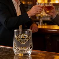 Whiskey Glasses Vintage Skull Wings Design Cup Retro Alcohol Glasses For Men Women Family Bourbon Cocktails Birthdays Home Bar