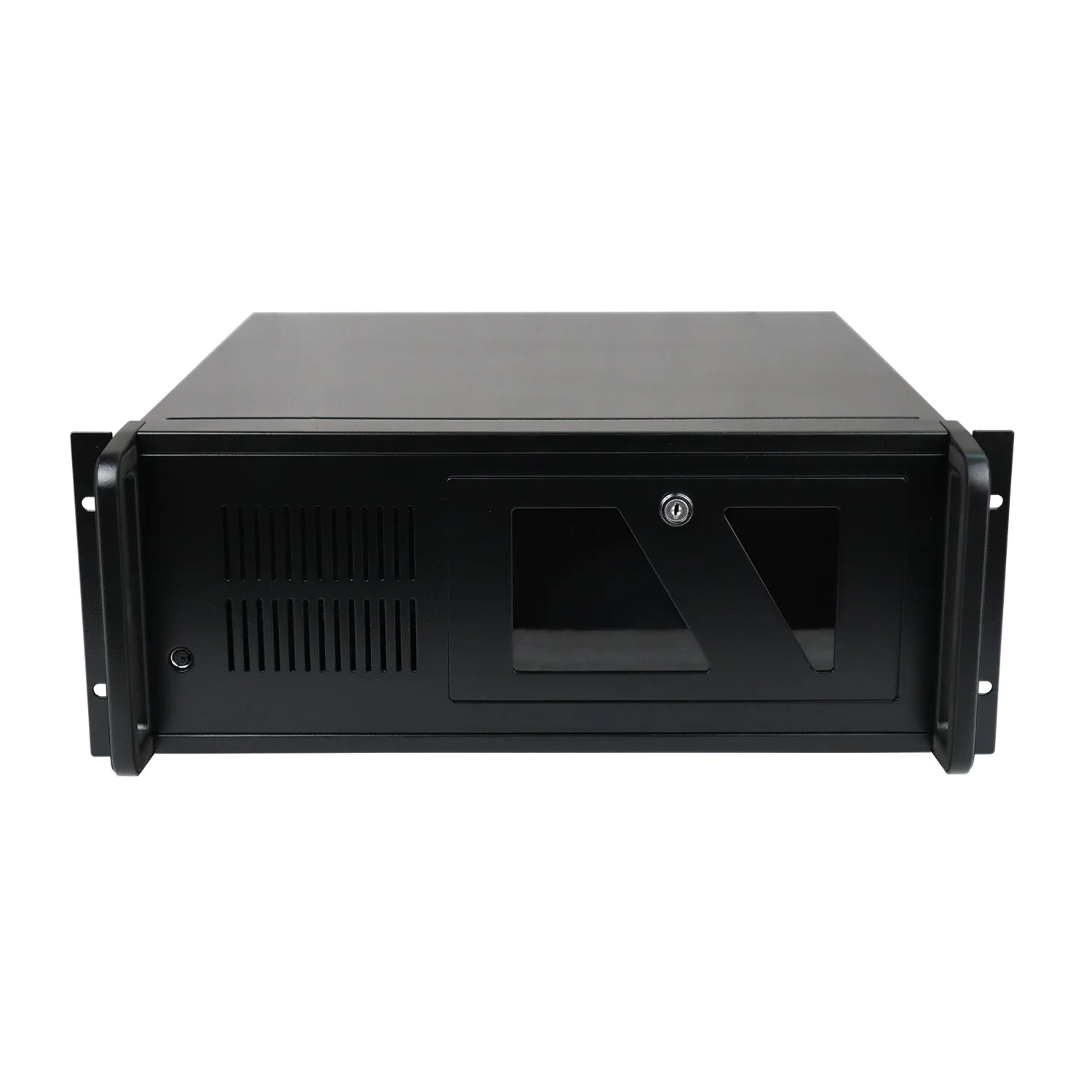 4U industrial control case cinza/preto 19 polegadas rack montado industrial caso suporta 12*9,6 "e abaixo da placa-mãe caso vazio