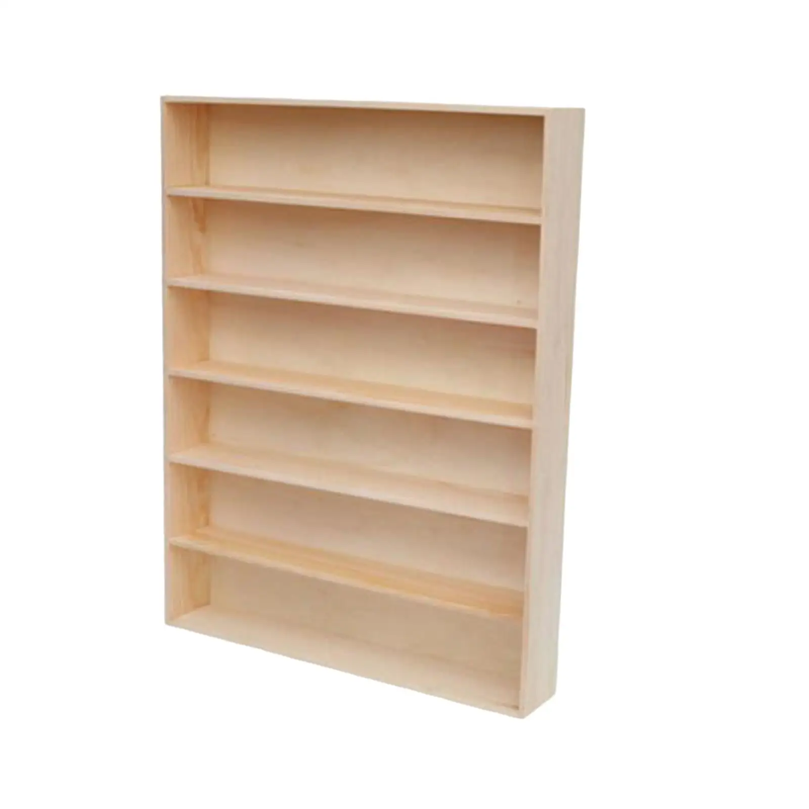 Wooden Display Shelf Decoration 6 Layer Display Shelves Rack Organizer for Mini Toys Desktop Model Car Small Objects