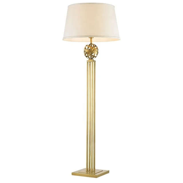 

America Modern interior decor lighting floor lamps for living room with Nordic luxury antique brass floor lamp