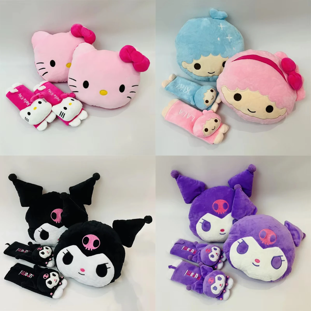 

Sanrio Car Headrest Pillow Neck & Lumbar Support Cushion Adjustable Soft Car Seat Belt Cushions Seat Belt Shoulder Sleeve Pad