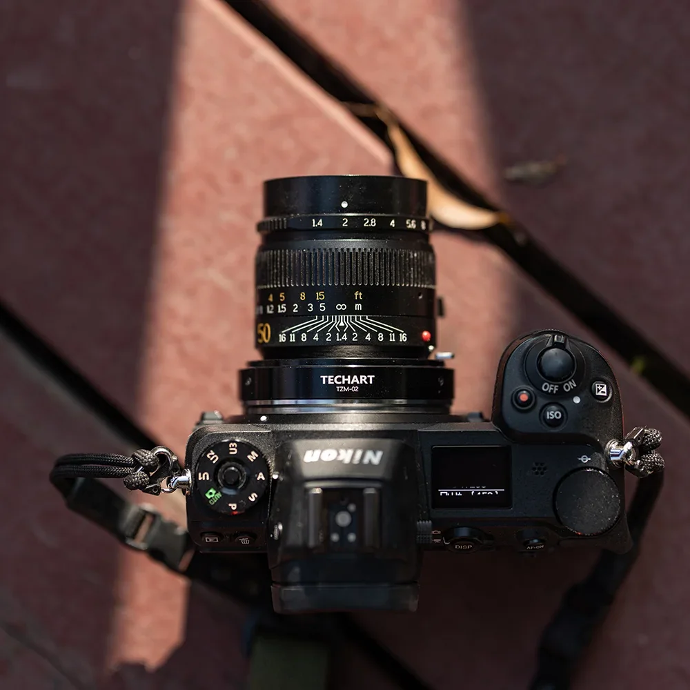 TECHART TZM-02 Anello adattatore per obiettivo Messa a fuoco automatica per obiettivo Zeiss Voigtlander M Mount su fotocamere Nikon Z6II Z7II Z5 Z6 Z7 ZFC