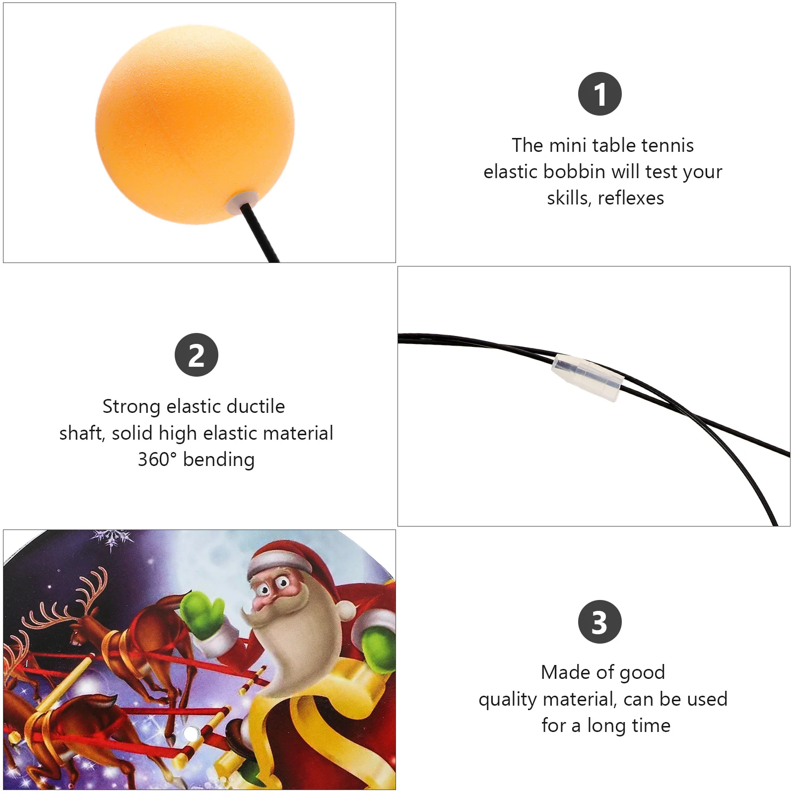 1Set Table Tennis Training Device Elastic Shaft Ping Pong Kit Home Indoor Outdoor Practice Equipment -Pong Single Device