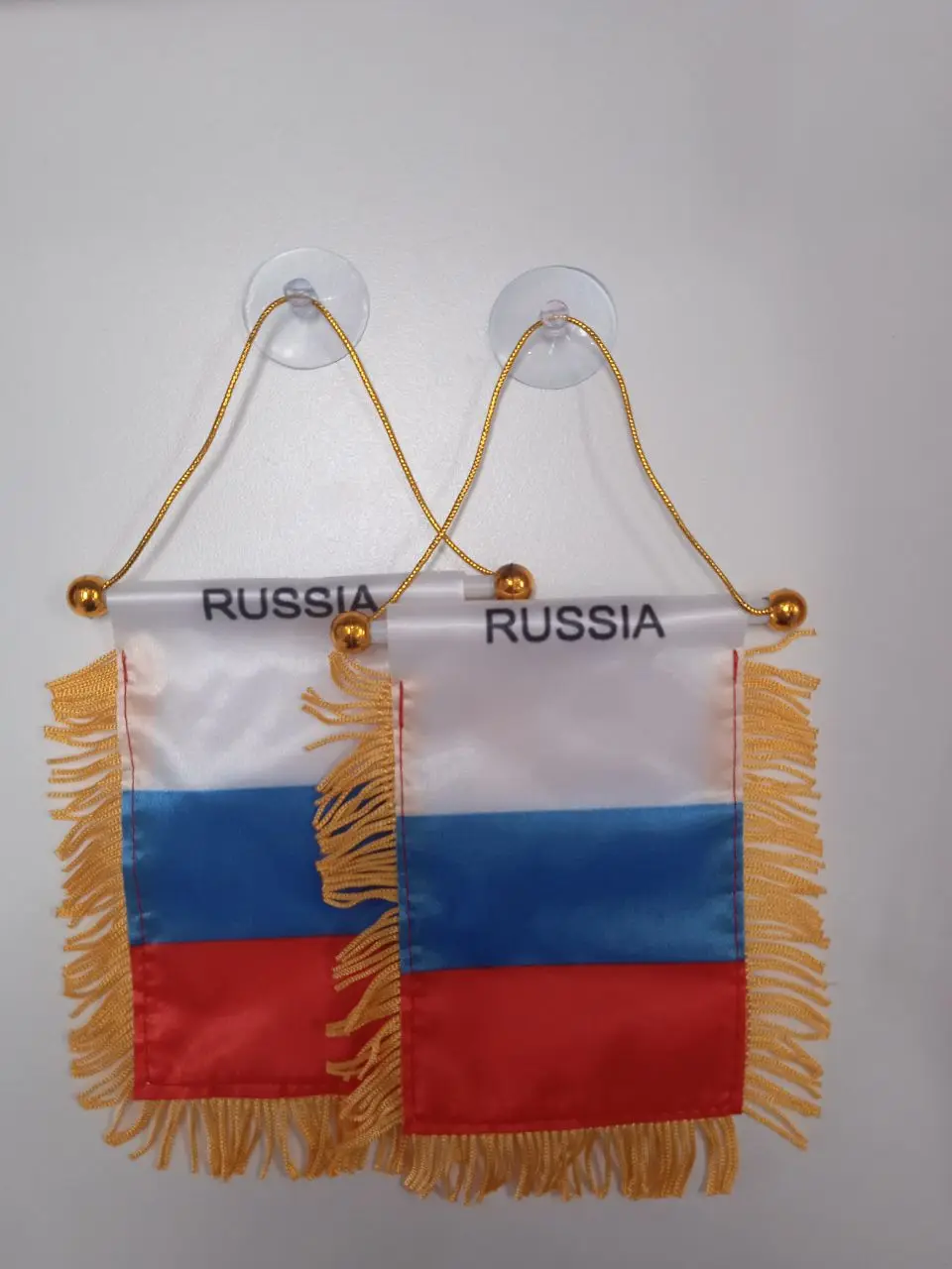 Directly Delivery 2 pcs Car Window Decoration Stain Bunting Pennant Ruaaia Flags