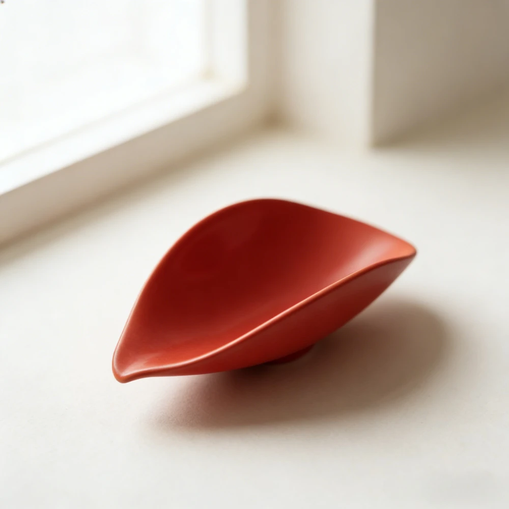 Minimalist Palace Museum Red Lake Blue Teaspoon Kung Fu Teaware Household Ceramic Teaspoon Tea Ceremony Accessories Tea Spoon