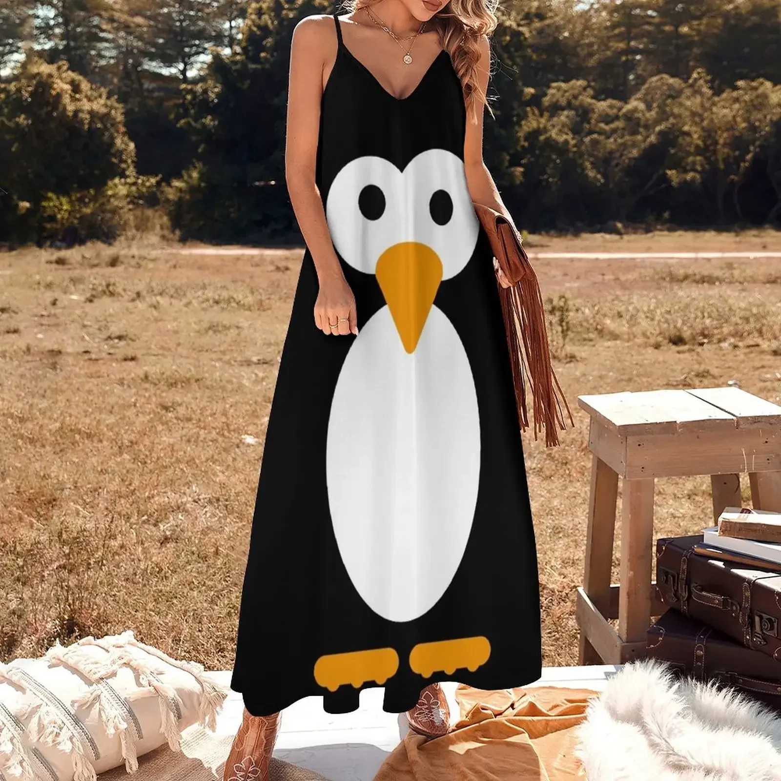 Minimal Penguin Sleeveless Dress dresses ladies 2024 summer elegant women's sets summer dress woman 2024 trendy Dress