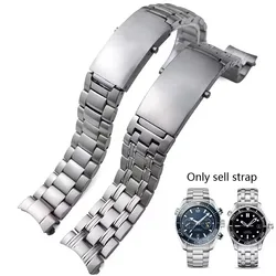 316L Stainless Steel Watchband fit for Omega 007 seamaster 300 Planet Ocean Speedmaster Watch Strap Solid Bracelets 20mm