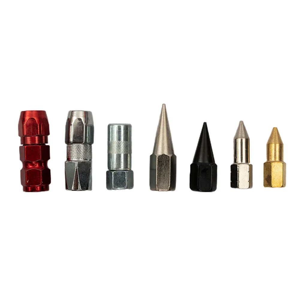 7pcs Butter Nozzle Carbon Steel Explosion for proof Grease for Flat Nozzle Iron Set Nozzle New Parts Replacement