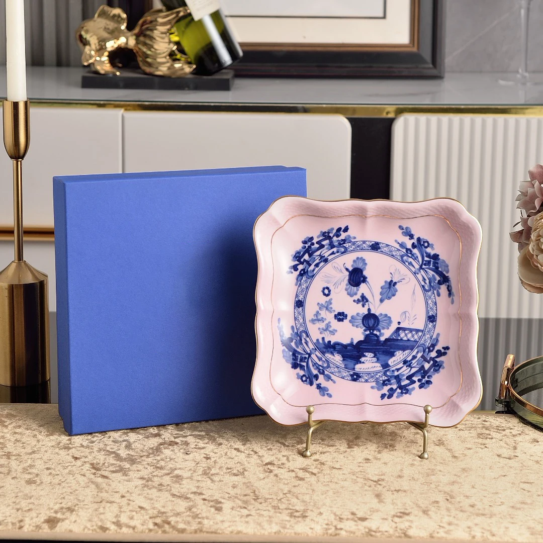 

High-end Oriental Series Ceramic Dinner Plate Soup Plates Square Plate Fruit tray Rice Bowl Mug