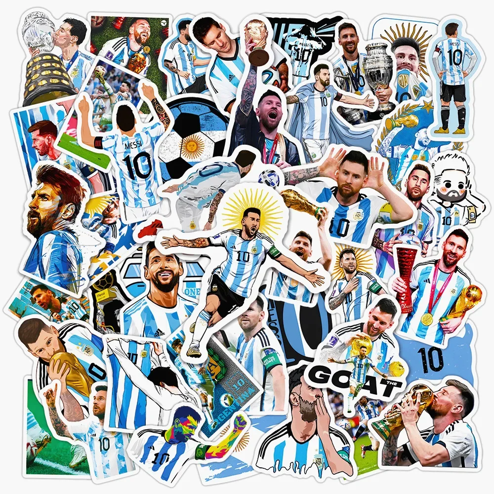 50pcs Creative Cartoon Football Sports Series Graffiti Stickers Suitable for Desktop Wall Room Decoration DIY Sticker Pack