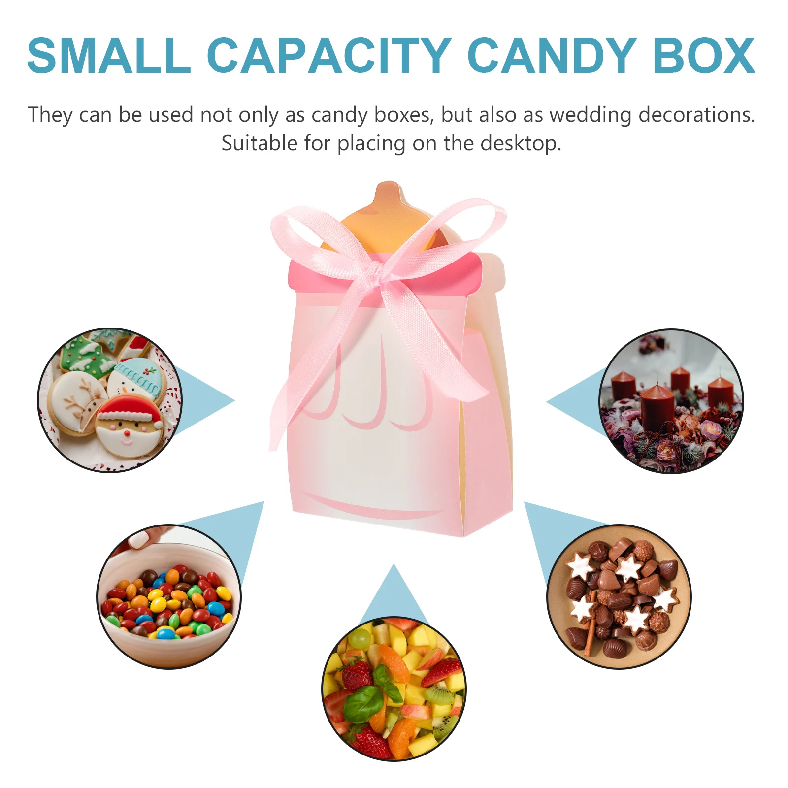 

100 Pcs Candy Box Party Favors Boxes Baby Shower Pink Candies Chocolate Packing