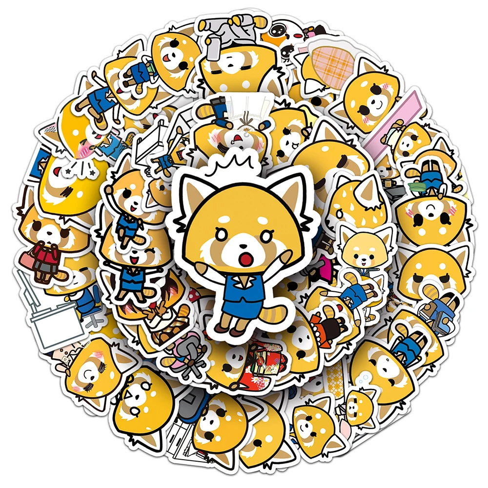 10/30/50pcs Kawaii Sanrio Anime Cartoon Aggretsuko Graffiti Stickers Decals Laptop Phone Scrapbook Decoration Sticker Kids Toys