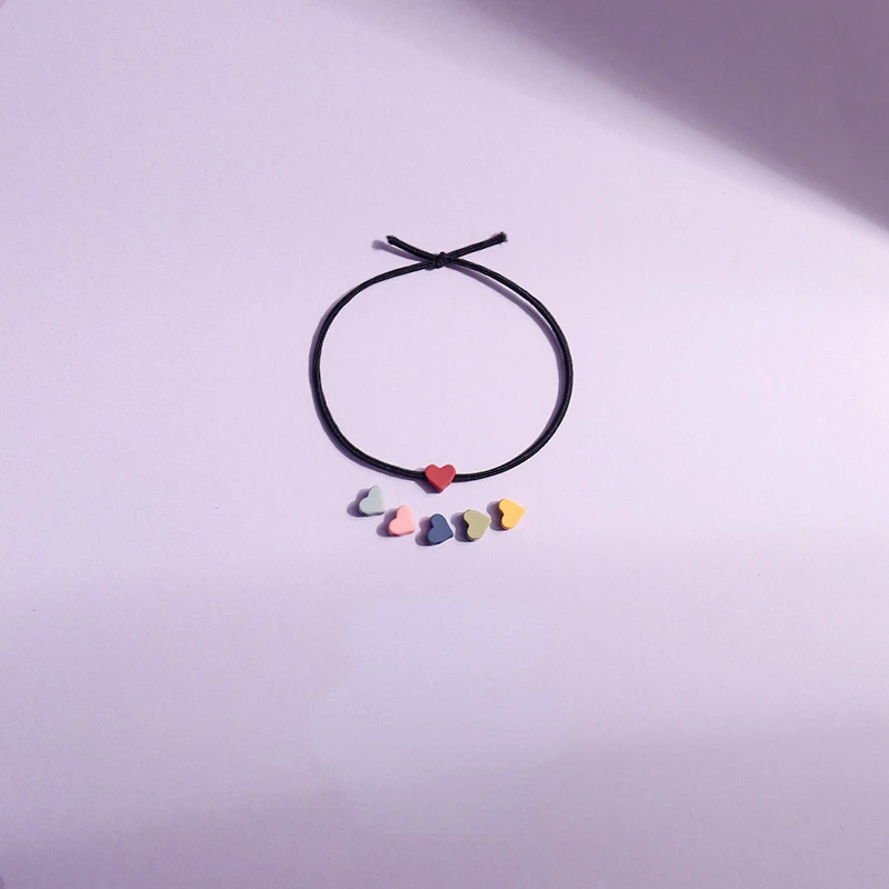 

Minimalist Love Small Hair Ties Bracelet Cute Headwear Hair Accessories Women's Fine Tie Dual Purpose Rope Bracelet