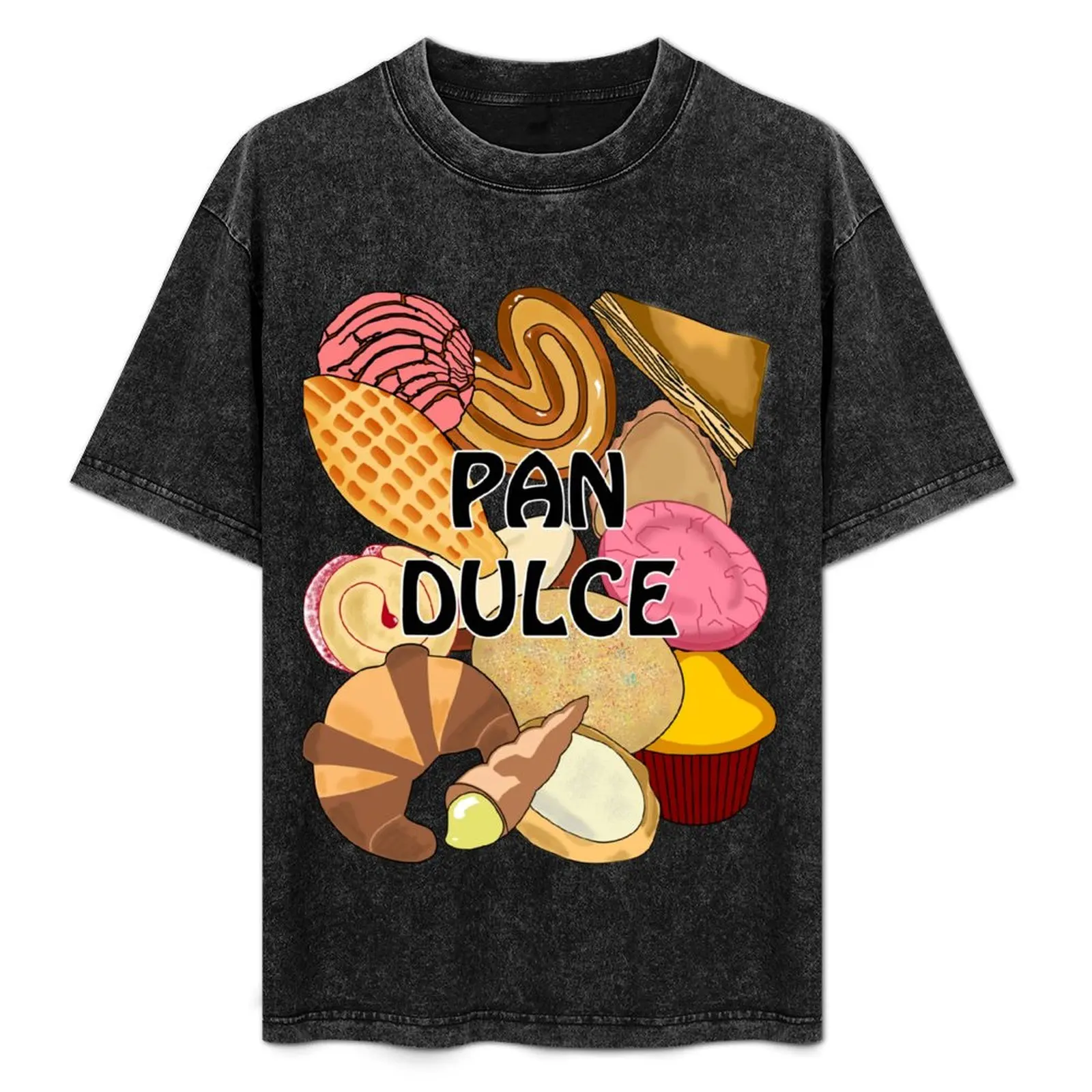 Camiseta con Estampado de Pan Dulce Conchas, Panadería Mexicana, Estilo Moderno