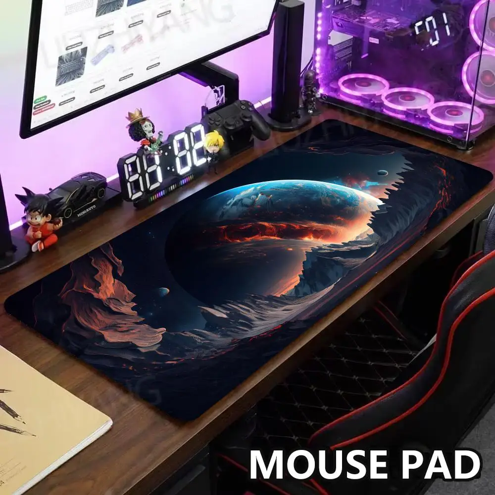 

Space interstellar black hole Mouse Pad Large Anti-Slip Rubber Gaming MousePad Thick Seam Edge Office Gaming Durable Desk Pads