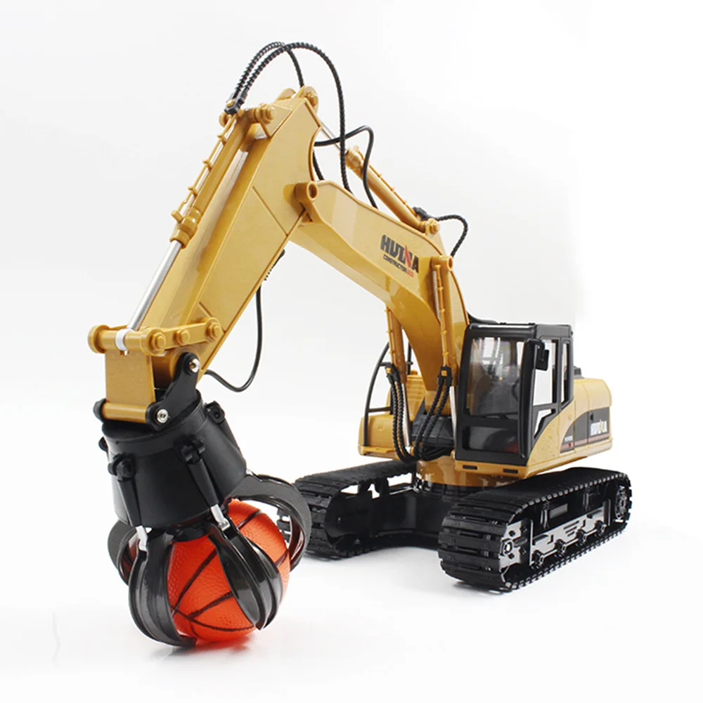 Huina 1/14 Rc Excavator 1571 Sixteen Remote Control Alloy Ball Grabber Electric Remote Control Car Toys