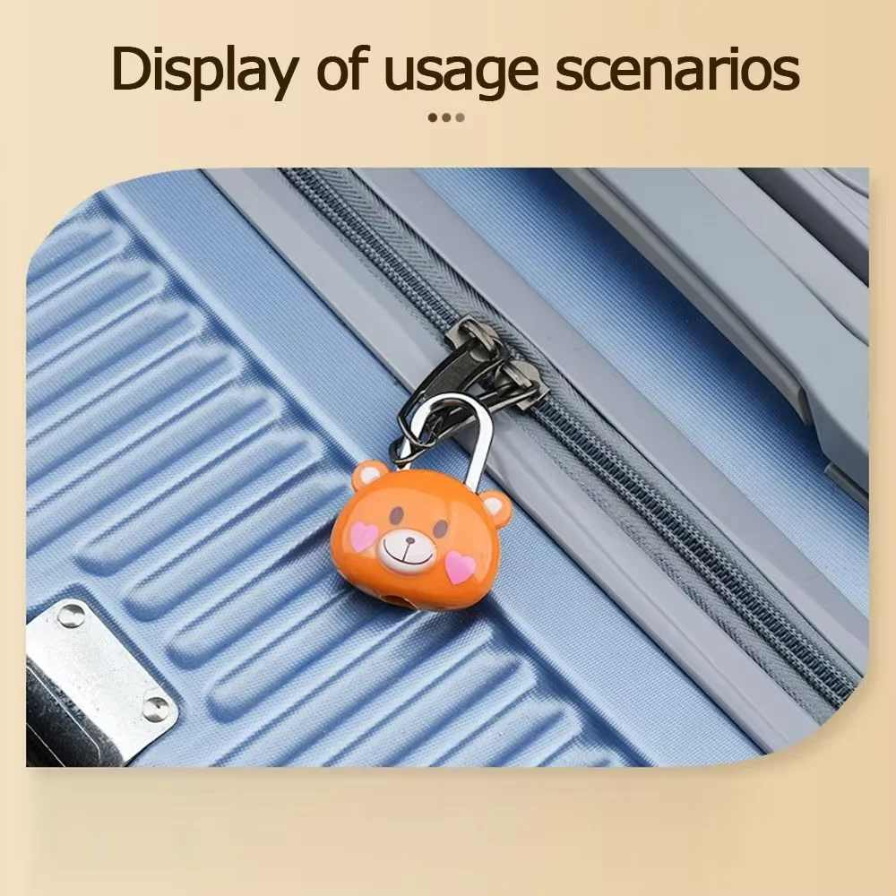 Cute Cartoon Combination Lock Plastic Cabinet Lock Student Dormitory Luggage Colourful Mini Padlock Creative Gifts High Quality