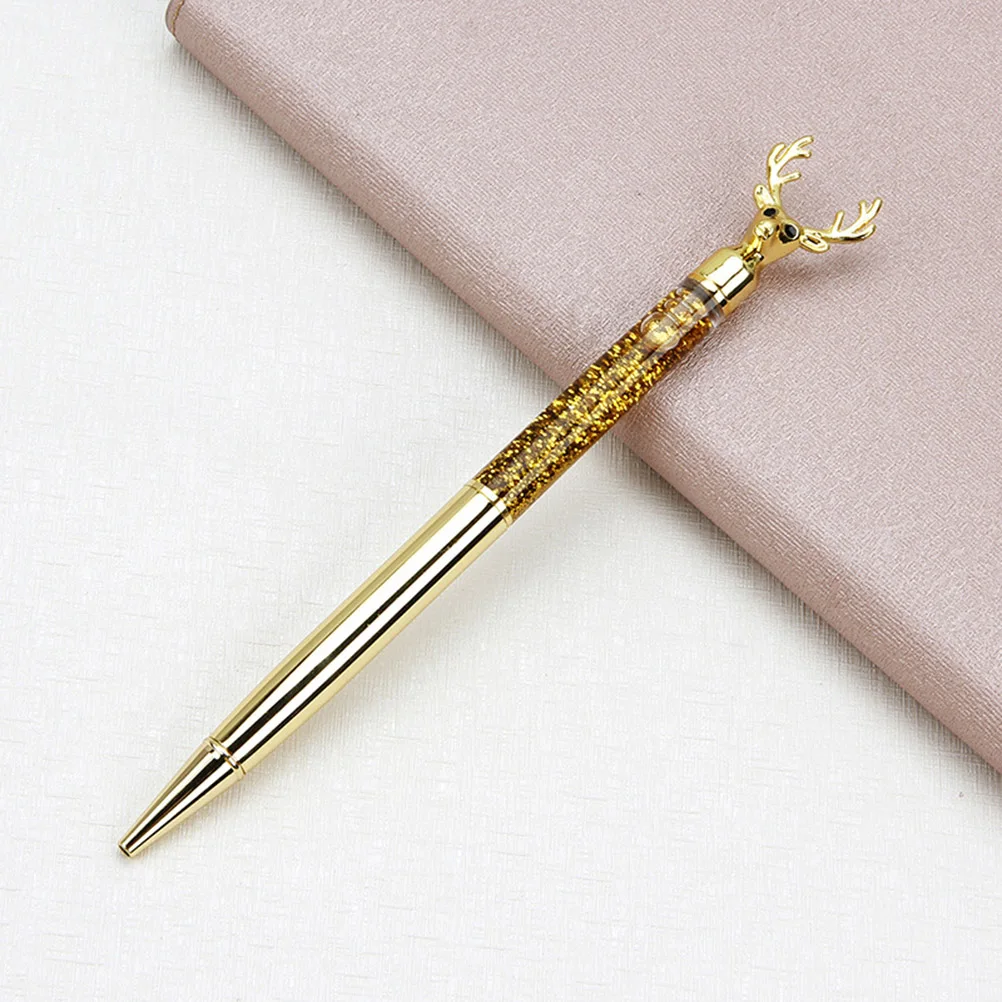 

3Pcs Reindeer Ballpoint Pen Metal Smooth Writing Stationery Signature Pen Novelty Christmas Graduation Gifts Work Study