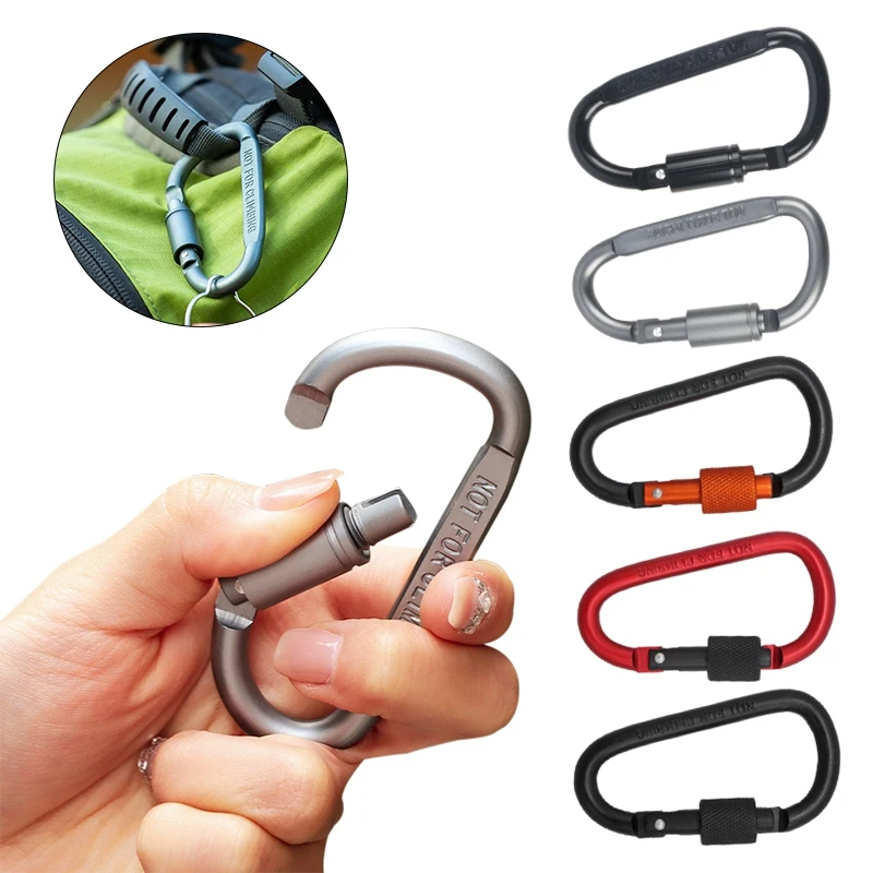 Outdoor Tactical Knuckles Carabiners Clip Camping Equipment EDC Survival Caribiner Keychain Alloy Aluminum Caribiner Hook