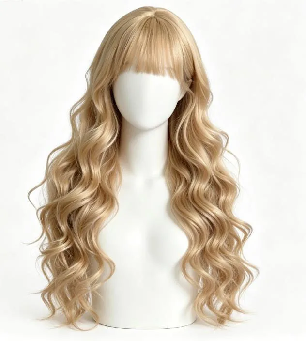 Sweet girl's gentle wig, fluffy curly hair, Christmas gifts for little sisters and friends, exquisite hairstyle