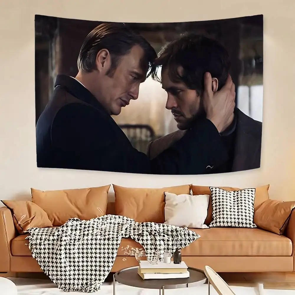 

H-HannibalS and Will Flags Wall Hanging Background Art Banner for Bedroom Home Outdoor Decor