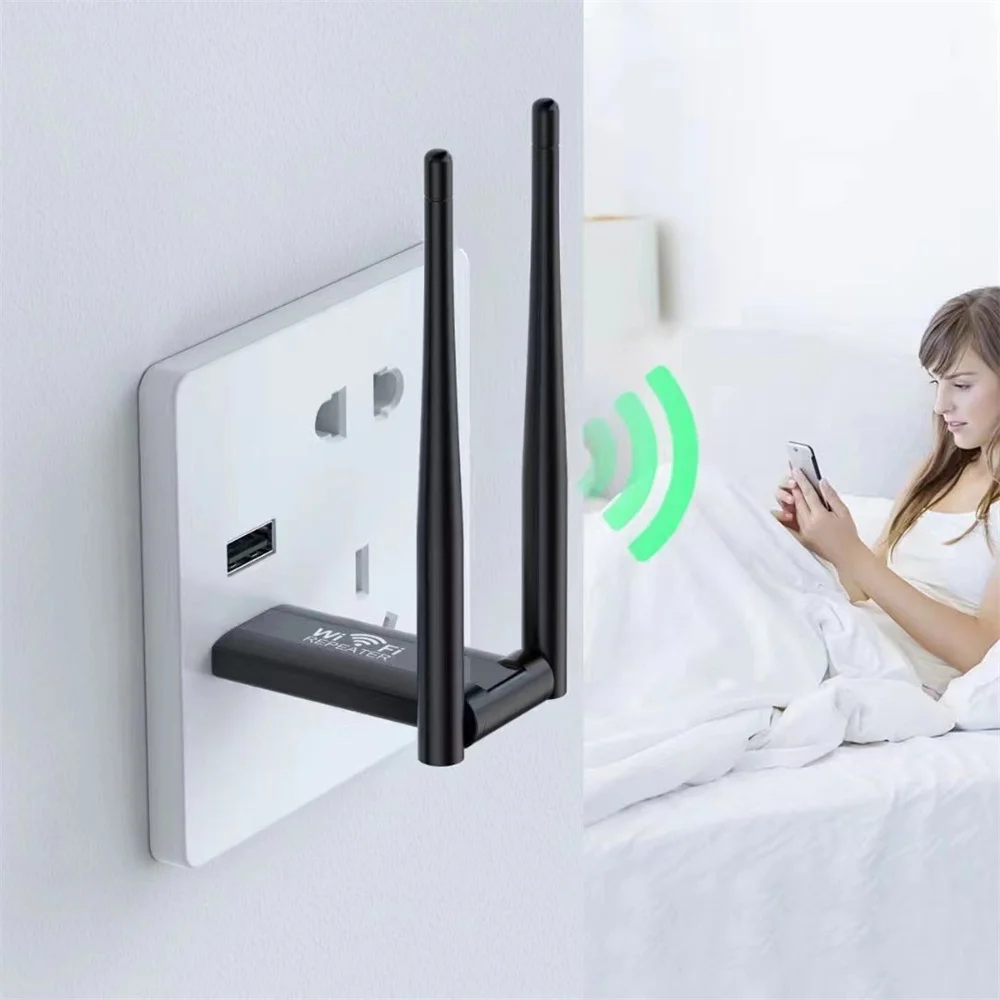 Repetidor WiFi inalámbrico USB de 300Mbps, enrutador extensor, amplificador de señal WiFi 2,4G, amplificador, repetidor Wi-Fi de largo alcance, punto de acceso