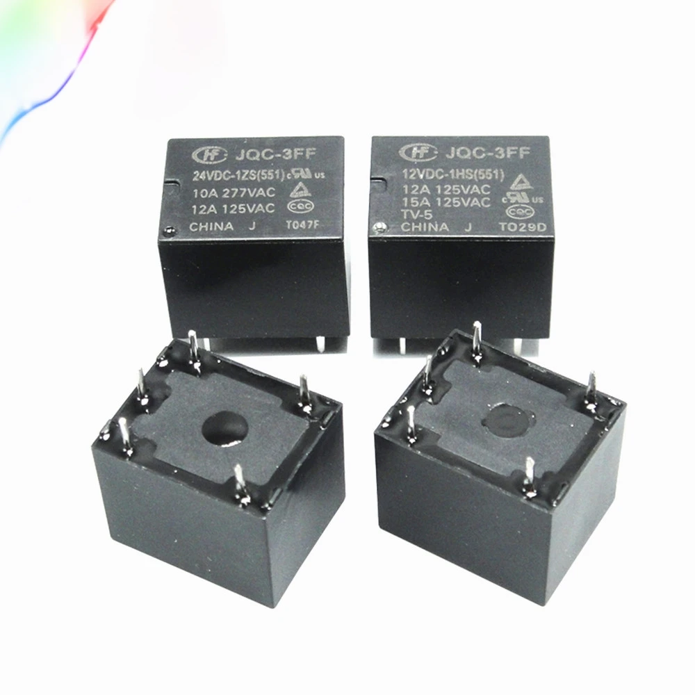 5pcs JQC-3FF-005/009/012/024VDC-1ZS 10A 12V Conversion Subminiature High- Relay 5PIN