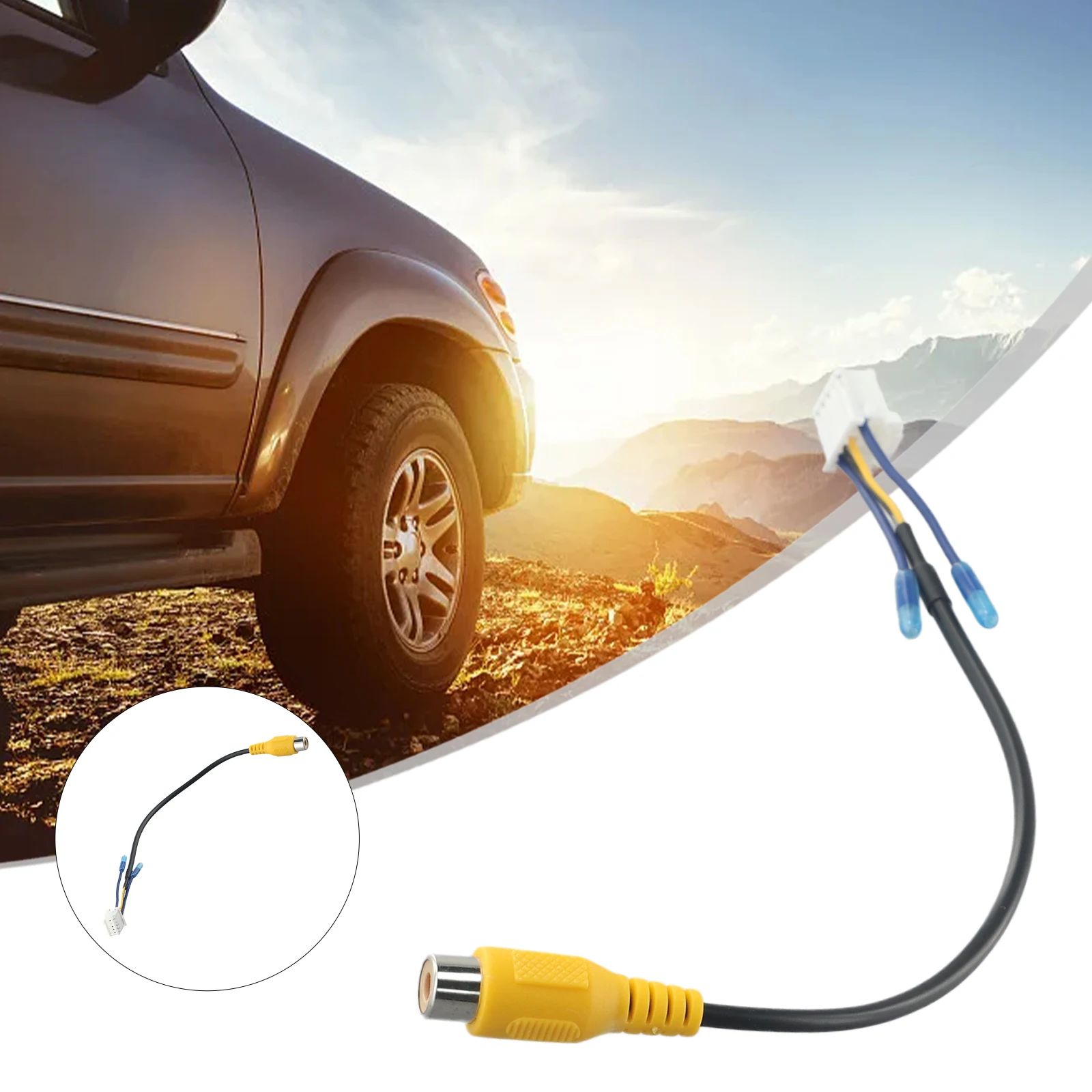 1pcs 10Pin Car Rear View Backups Camera Cable Adaptor Connect Accessories For Stereo Radio DVD Player Multimedia Monitor