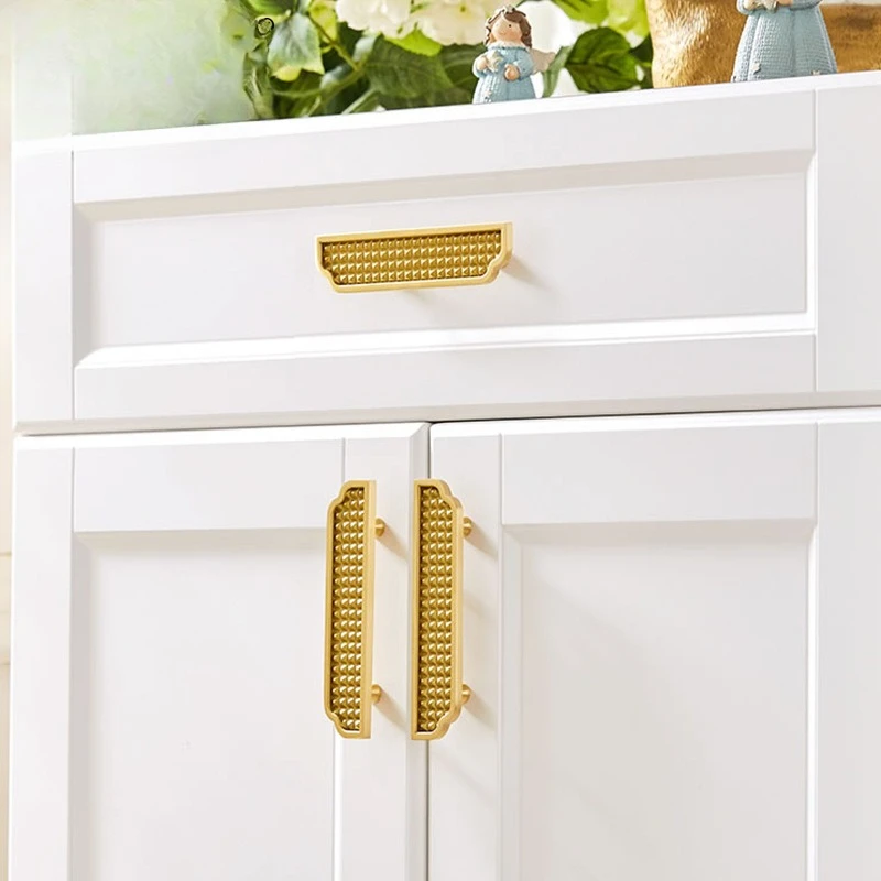 Opposite Door Handle Gold Knobs and Pulls Brass Door Knobs Cabinet Handles Kitchen Cupboard Drawer Pulls Kitchen Accessories