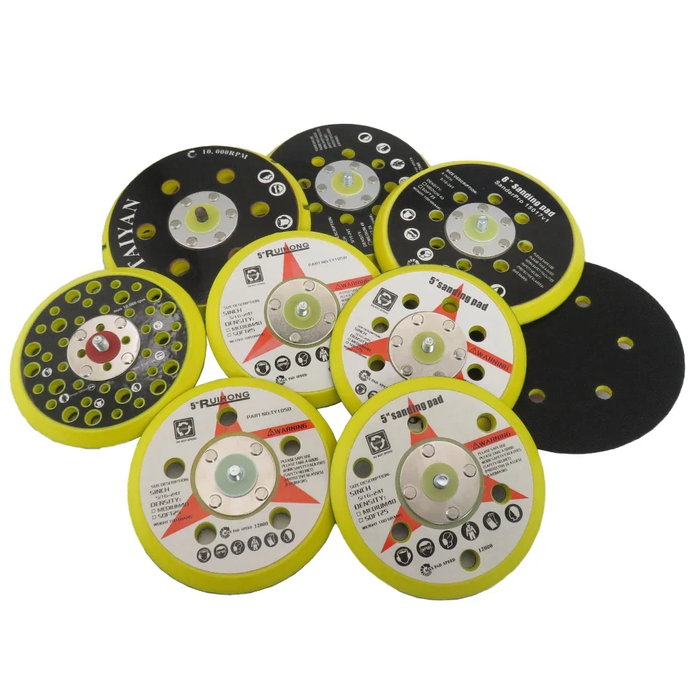 

5Inch 125MM /6 Inch 150MM 5/16-24 Thread Hook Loop Back-up Sanding Pad Sander Backing Plate Grinder Power Tools