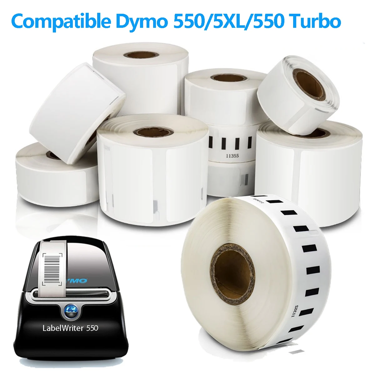 Compatible LW-550 Label paper with chip 1Roll Address Labels 99012 Thermal Paper 11352 11355 for DYMO LabelWriter 5XL/550 Turo