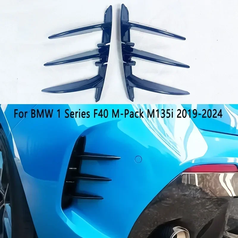 

For BMW F40 M135i 128ti 118i 120d M-Sport 2019-2024 Car Rear Bumper Diffuser Rear Side Air Outlet Spoiler Trim Bodykit Tuning